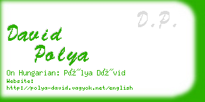 david polya business card